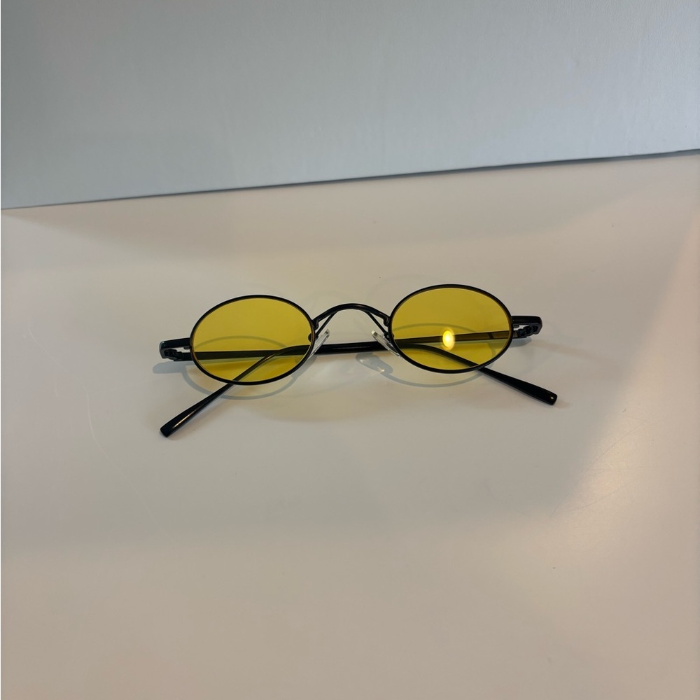 Yellow Lens Round Sunglasses